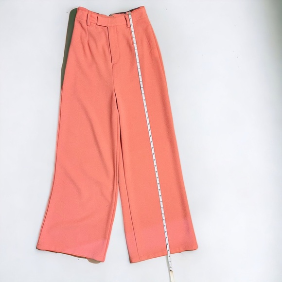 Missguided Salmon Pink High Waisted Wide Leg Pants | Size 0 | NWOT | - Picture 10 of 11